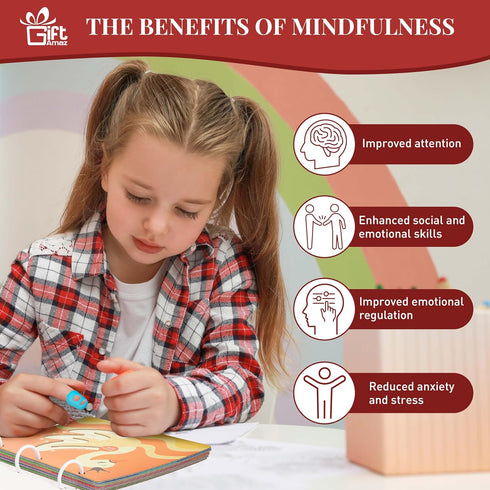 3+ GiftAmaz Mindful Maze Boards, Calming Toys for Kids, Finger Path Breathing Boards, Calming Corner Items Kids Social