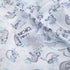 Fitted Crib Sheet in Soft Grey, White & Aqua Sloth Pattern