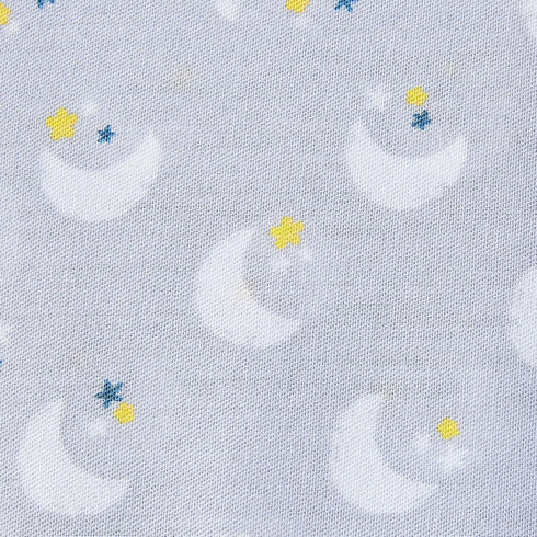 Generic 2-Piece 100% Cotton Fitted Crib Sheets for Baby Star & Moon Print, Soft Breathable Crib Mattress Sheets, Baby