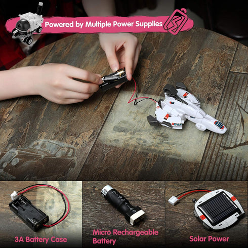 Solar Robot Toys 6 in 1 STEM Learning Kits, Educational Space Exploration Fleet for Kids Aged 8-12