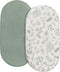 Muslin Bassinet Fitted Sheets 2 Pack, Soft Breathable Cotton Baby Bassinet Mattress