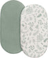 Muslin Bassinet Fitted Sheets 2 Pack, Soft Breathable Cotton Baby Bassinet Mattress
