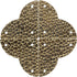 Dritz Home 44798-38 Small Hammered Quatrefoil Corner Campaign Hardware, Antique Brass (3-Pack)