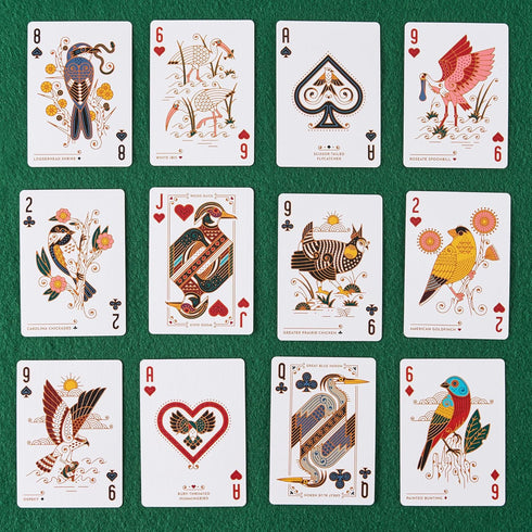 54 Underdog Games Bird in The Hand Themed Playing Cards | Pieces of Stunning Custom Art | Unique Bird on Every Card