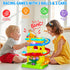 2-in-1 Hammer 1 2 3 4 5+Year Funwee Rolling Ball & Racing Car Ramp Toy for Toddlers, Race Track Lights Ball Drop