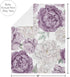 Sweet Jojo Designs Lavender Purple Boho Shabby Chic Floral Girl Soft Baby Blanket Receiving Security Stroller Swaddle