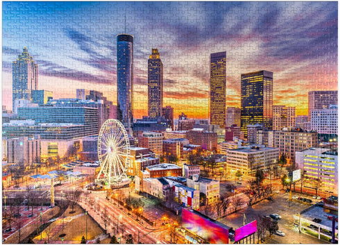 MyPuzzle Skyline of Downtown Atlanta, Georgia Premium 1000 Piece Jigsaw Puzzle for Adults