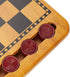 WE Games Solid Wood Red and Black Checkers Board Game Set, 14.5 in. with Inset Grooves for Pieces