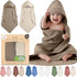 100% Organic Cotton Muslin Baby Hooded Towels 32x32 Inch 2 Pack Soft