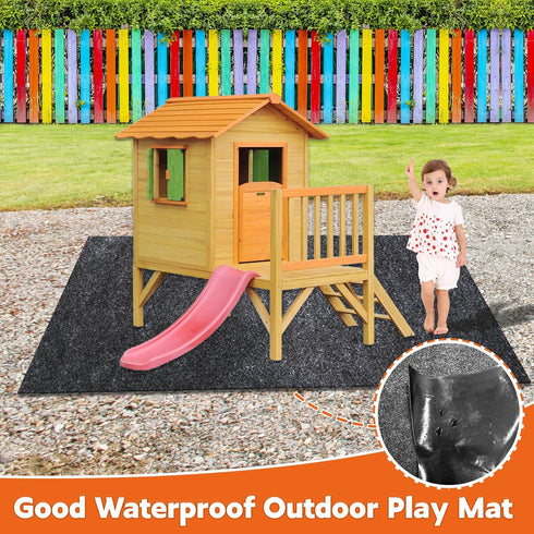 Wibeelee 55 70.8 Outdoor Playhouse Mat * in Non Slip Backing Outdoor Play Mat Playhouse Activity Pad Rug Waterproof