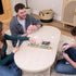 Elbow Set, 9 2-3 Room Games Cribbage Folding Wooden Board with Colored Pegs and Poker Playing Cards, Portable Travel