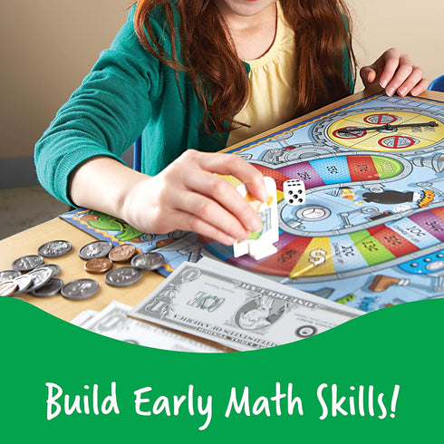 Learning Resources Money Bags Coin Value Game - Ages 7+ Fun Games for Kids, Develops Math Skills and Recognition, Educational Play Kids For 2 to 4 Players