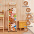 54" Stuffed Animals Storage with Wheels, Rolling Toy Organizer, Stuffed Animal Zoo Storage, Space Save Plushie Holder