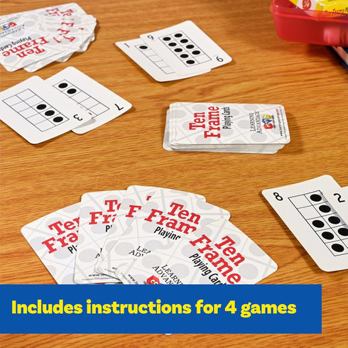 LEARNING ADVANTAGE 7293 Ten Frames Playing Cards