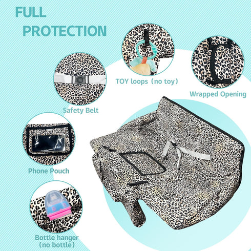 gxfcymxbd Baby,2-in-1 Shopping Cart Cover for High Chair Cover with Portable Cloth Bag,Cart Seat Pad for Babies Grocery