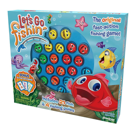 Pressman 58 Combo Game, Includes Go Fish Card Game - Let's Go Fishin'