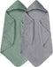 Yoofoss Hooded Baby Towels for Newborn 2 Pack 100% Muslin Organic Cotton