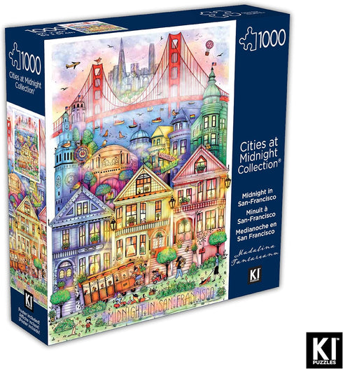 KI Puzzle 1000 Piece Puzzle for Adults Madalina Tantareanu Cities at Midnight: SAN Francisco Art Jigsaw Puzzle 27x20 KI Puzzles (02690-SB)
