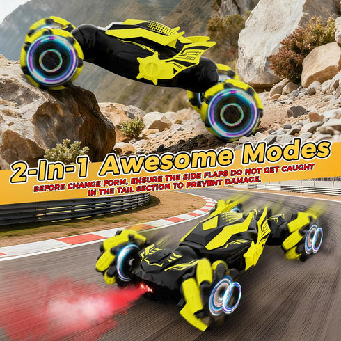 6-12 2.4GHz 4WD 360 6-12 Gesture Sensing RC Stunt Car, Toys for Years Old Boys, Hand Controlled Remote Controlled Car