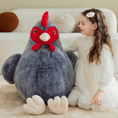 IKASA Giant Chicken Stuffed Animal Plush Toy, 25.5" Jumbo Soft Toy, Cute Huge Size Fluffy Plushie, Gifts for Kids