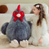 IKASA Giant Chicken Stuffed Animal Plush Toy, 25.5" Jumbo Soft Toy, Cute Huge Size Fluffy Plushie, Gifts for Kids