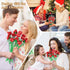 Set, 960PCS Sopu Red Rose Bouquet Building Roses Artificial Flowers Botanical Collection for Dinner Table Home Decor
