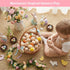 24 SallyFashion PCS Wooden Eggs for Crafts, Fake Easter Eggs for Children Paint DIY Game, Kitchen Decoration Adornment