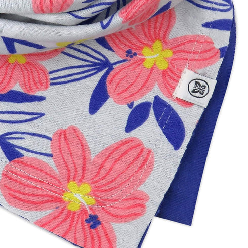Multipack, 5-Pack HonestBaby Girls Organic Cotton Bandana Drool Bib Love Dove, One Size