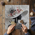 PICKFORU 1000 Impossible Puzzles for Adults Pieces, Floral Muse Puzzle Elegant Lady,Beauty Flower Woman Puzzle Black