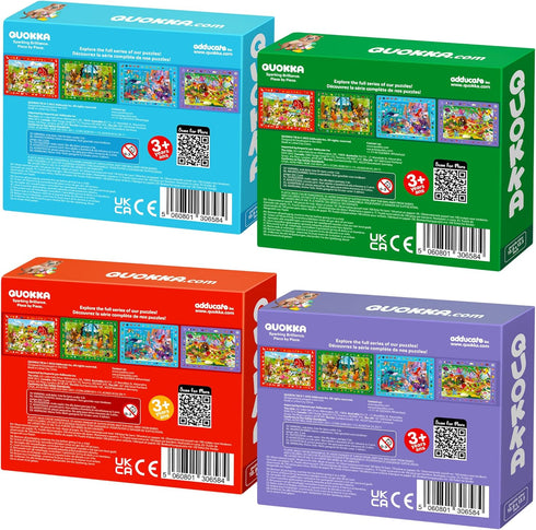 100 4-6 4xSET 6-8 5-8 QUOKKA Piece Puzzles for Kids Ages Jigsaw Puzzles for Kids Ages Educational Search & Find Game