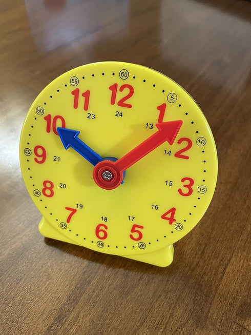 Learning Clock for Kids, Student Learning Clocks Teaching Time 12/24 Hours Geared Clock for 4+ Years