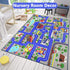 6.6' 5' Capslpad Kids Rug Educational Play Rug x Traffic Road Kids Play Car Mat Large Learning Play Game Area Rug Kids