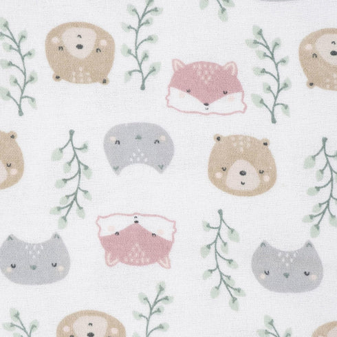 Gerber Girls Newborn Infant Baby Toddler Nursery 100% Cotton Flannel Receiving Swaddle Blanket, Pink Safari, Pack of 5 by Gerber