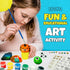 JOYEZA Rock Painting Kit Deluxe, Arts and Crafts for Girls Boys Age 6+, 12 Rocks Tween Gift Art Set, Kids Activities