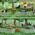 64PCS Toymany Mini Toys Fence for Farm Animals - Tiny Horse Corral Plastic Fencing for Farm Barn Paddock Horses