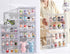 2 Pack 2/3 (2, 3 Acrylic Display Case, Layer Adjustable Figure Display Case, Wall-Mounted Dustproof Showcase