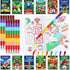 BenLouis 24 Football Mini Coloring Books Kids with 24 Stacking Crayons Football