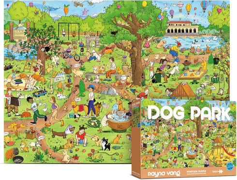 Antelope 1000 Piece Puzzle for Adults, Dog Park Jigsaw Puzzle, High Resolution, Matte Finish