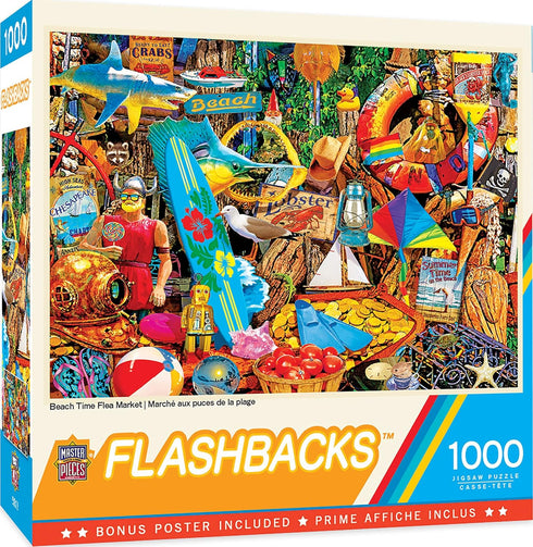 MasterPieces - 1000 Piece Jigsaw Puzzle for Adults, Family, or Youth - Beach Time Flea Market, 19.25"x26.75"
