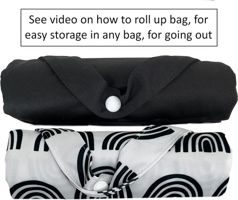 MOM & BAB Wet Bags for Baby Cloth Diapers, Wet Dry Bag for Breast Pump Parts, Bag for Wet Swimsuits and Towels (Rainbow