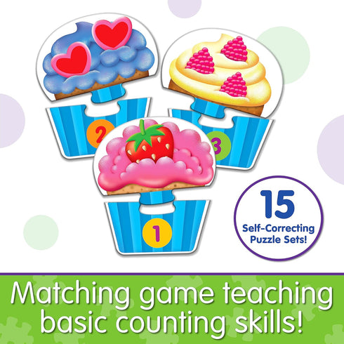 The Learning Journey: My First Match It - Counting Cupcakes 15 Piece Self-Correcting Puzzles for Toddlers