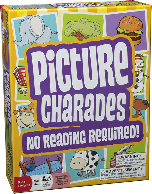 Outset Media Picture Charades for Kids - No Reading Required! - 4 Decks, 192 Cards Total - Ages 4+