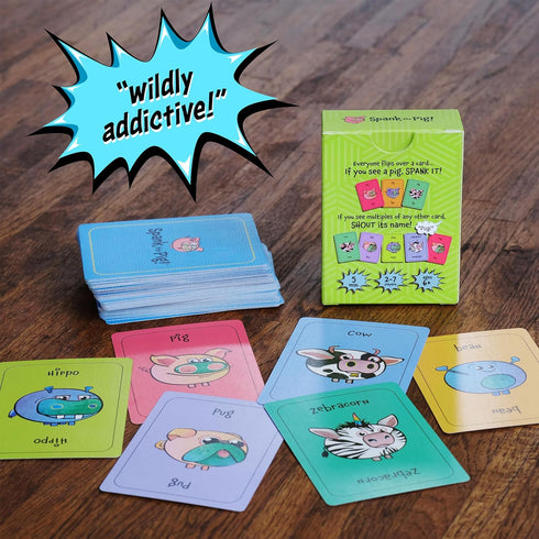 Spank The Pig!, Hilarious & Fun Family Card Game for Kids, Teens & Adults, Funny Fast Paced Games for 2-7 Players