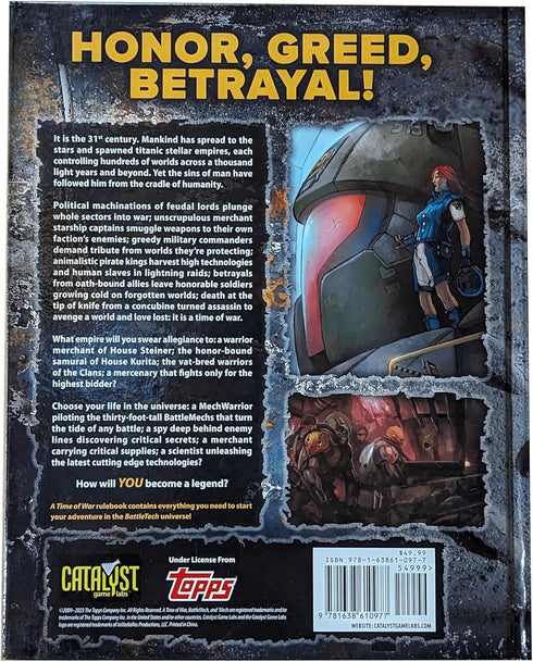 BattleTech A Time of War RPG - Role Playing Game for 2+ Players, Ages 14+, 1.5 Hours+ Play Time