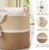 (18"x18"x16"),Woven KAKAMAY Large Blanket Basket Baby Laundry Hamper for Storage, Cotton Rope Blankets Baskets