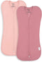 Comfy Cubs Swaddle Blanket Baby Girl Boy Easy Zipper Wrap 2 Pack