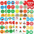 Christmas Stickers 32 Sheets with Snowman, Reindeer, Santa Claus, Kids Decals for Toys Gifts Crafts Decorations
