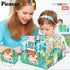 PicassoTiles 8pc Magnet Building Blocks Metro City, Vehicle Magnetized Action Figures, STEAM Educational Toys