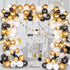 Whaline Black and Gold Balloons Garland Arch Kit, 120Pcs Graduation Class Decoration for Party