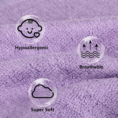 6 Pack 70% 30% 10"x10", Baby Girl Washcloths Bulk for Newborn, Extra Soft Face Bath Towel for Toddler, Absorbent Kids